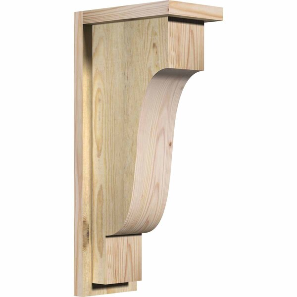 Ekena Millwork Newport Rough Sawn Corbel w/Backplate, Douglas Fir, 6"W x 10"D x 22"H COR06X10X22NEW01RDF - main